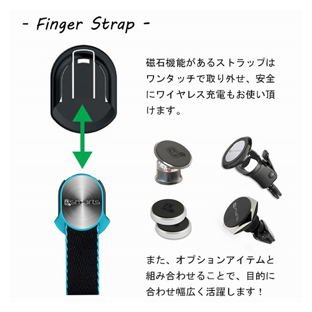 Finger Strap design (Blue Stripe)サブ画像