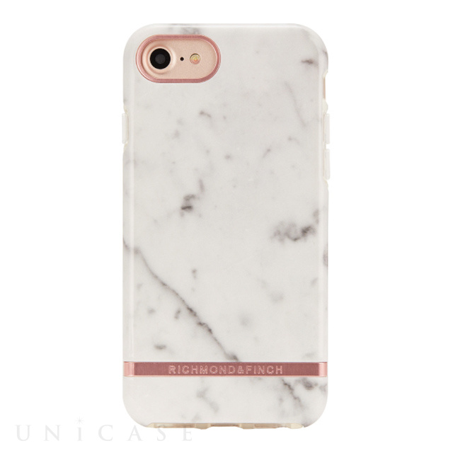 【iPhone8/7/6s/6 ケース】WHITE MARBLE - ROSE