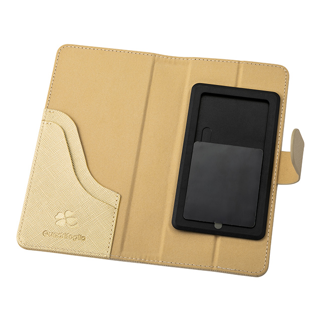 【マルチ スマホケース】”Quadrifoglio” Multi PU Leather Case for Smartphone (Champagne Gold)サブ画像