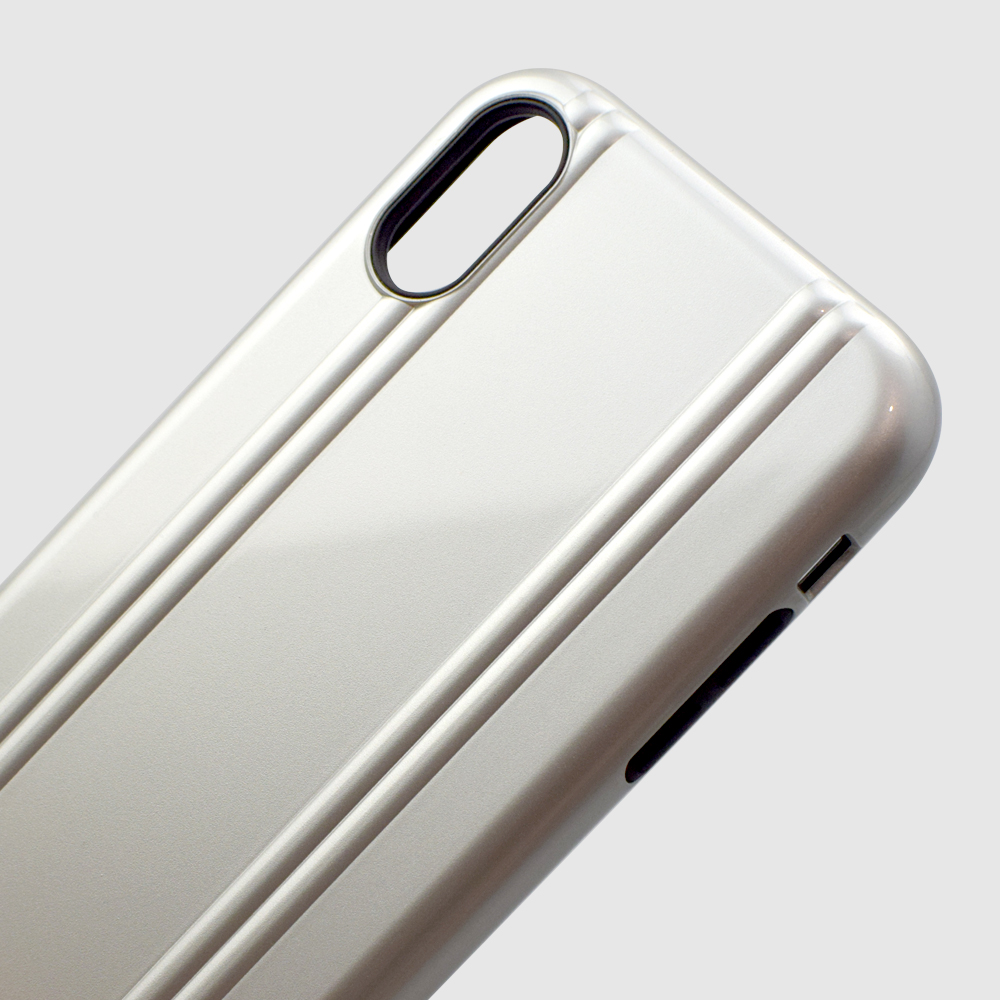 【iPhoneXR ケース】ZERO HALLIBURTON Hybrid Shockproof case for iPhoneXR (Silver)サブ画像