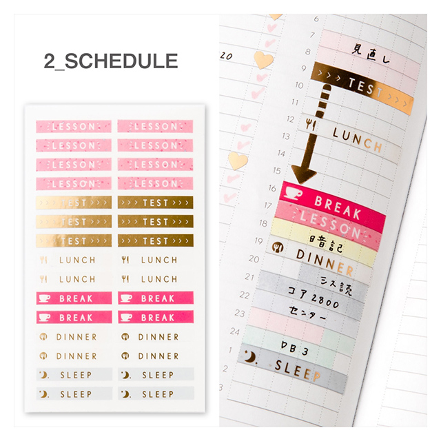 STUDY PLANNER 手帳用シール (SCHEDULE)サブ画像