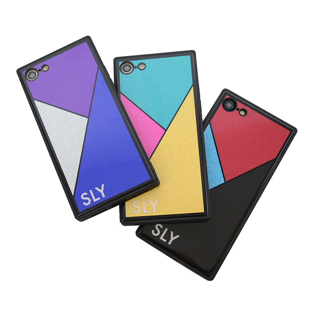 【iPhoneSE(第3/2世代)/8/7 ケース】SLY ラメ背面ガラスケース (BLUE)goods_nameサブ画像