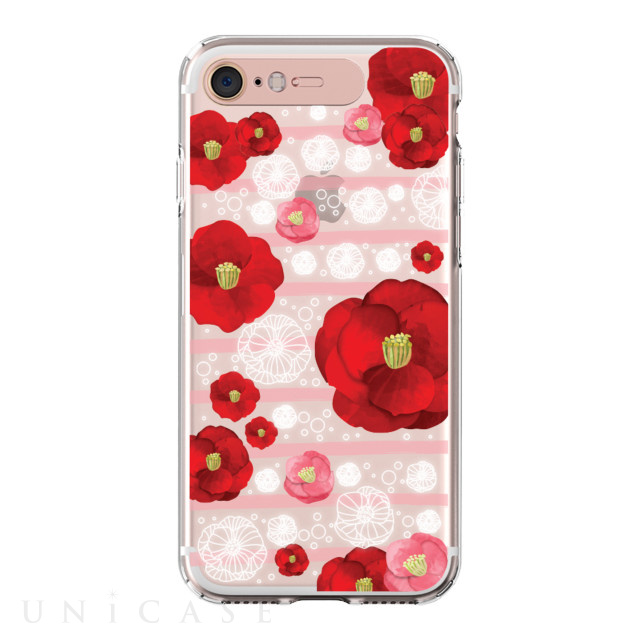 【iPhone8/7 ケース】Soft Lighting Clear Case Flower Rosa (ローズゴールド)