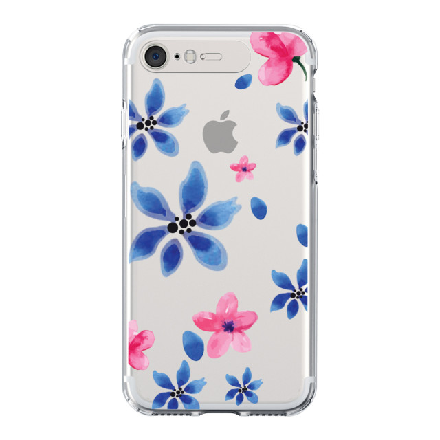 【iPhone8/7 ケース】Soft Lighting Clear Case Flower Gardenia (ブラック)サブ画像