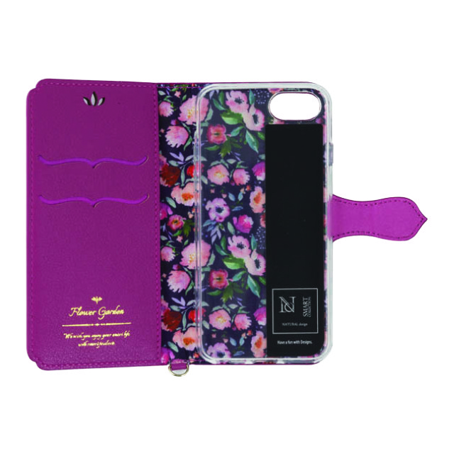 【iPhoneSE(第3/2世代)/8/7/6s/6 ケース】手帳型ケース Flower Garden (Magenta)goods_nameサブ画像