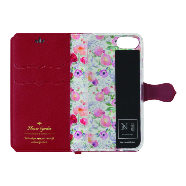 【iPhoneSE(第3/2世代)/8/7/6s/6 ケース】手帳型ケース Flower Garden (Red)goods_nameサブ画像