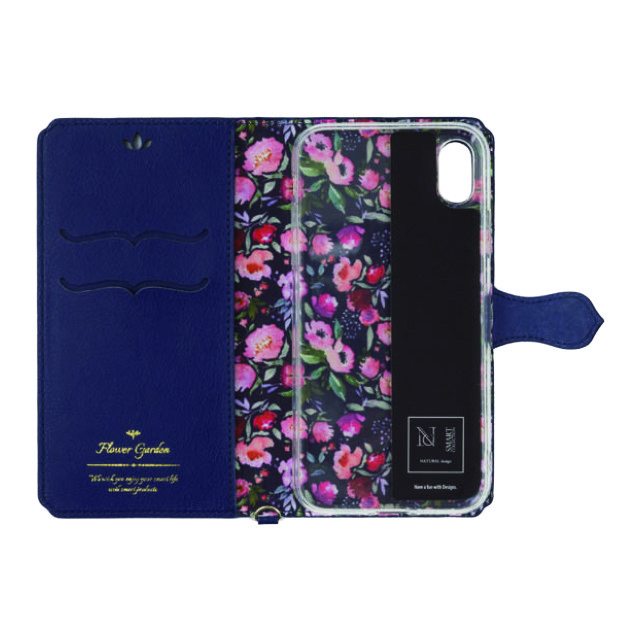 【iPhoneSE(第3/2世代)/8/7/6s/6 ケース】手帳型ケース Flower Garden (Navy)goods_nameサブ画像