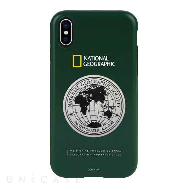 【iPhoneXS/X ケース】Global Seal Metal-Deco Case (グリーン)