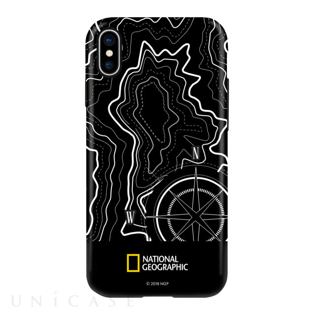 【iPhoneXS/X ケース】Topography Case Double Protective (ブラック)