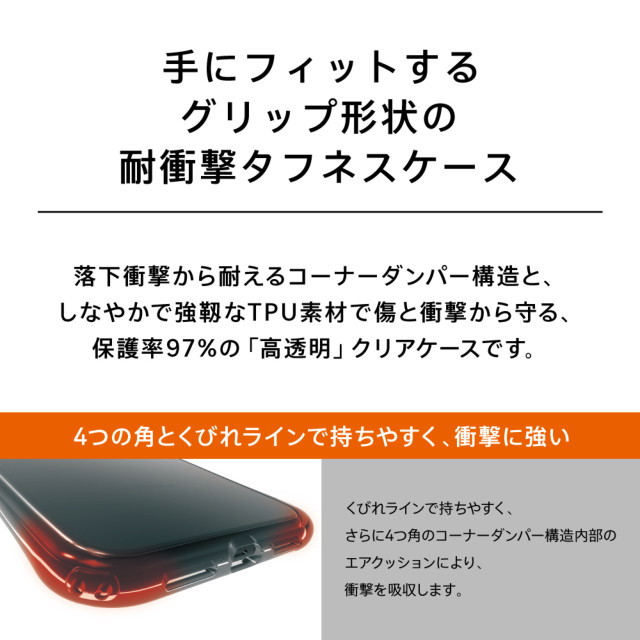 【iPhoneXS/X ケース】[Aegis Grip]衝撃吸収フルカバーTPUケース (クリア)goods_nameサブ画像