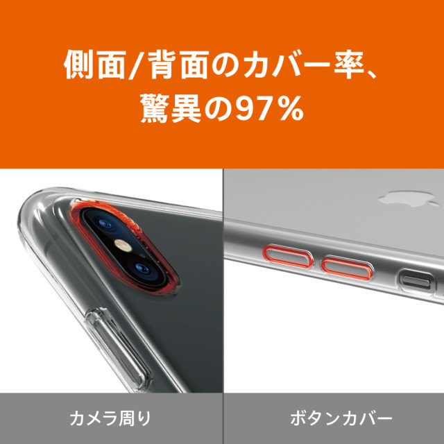 【iPhoneXS/X ケース】[Aegis Grip]衝撃吸収フルカバーTPUケース (クリア)サブ画像