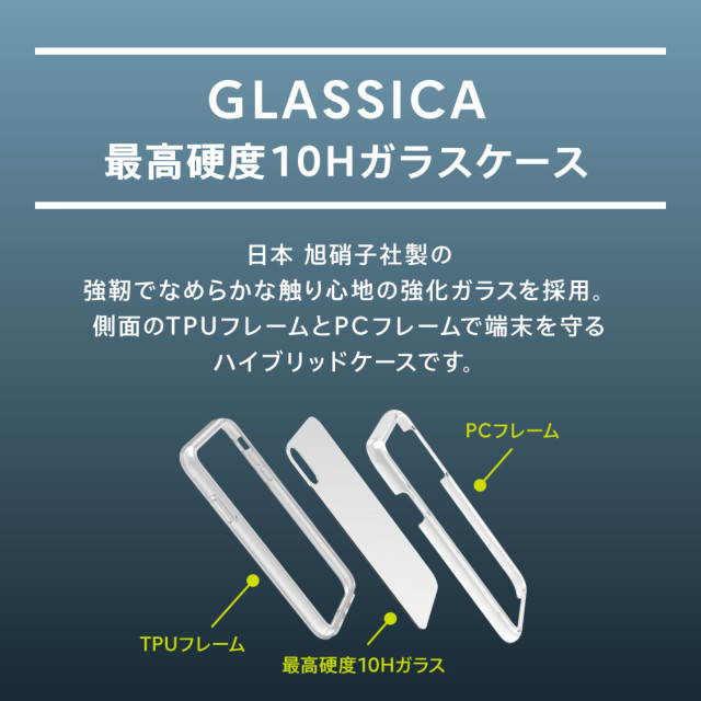 【iPhoneXS/X ケース】[GLASSICA]背面ガラスケース (クリア＋ブラック)サブ画像