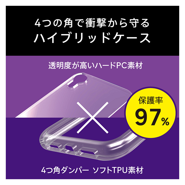 【iPhoneXR ケース】[Turtle Grip]衝撃吸収ハイブリッドケース (クリア)goods_nameサブ画像