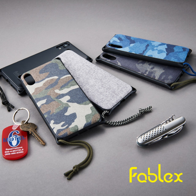 【iPhoneXR ケース】[Fablex]衝撃吸収ファブリックケース (ブラックカモフラージュ)goods_nameサブ画像