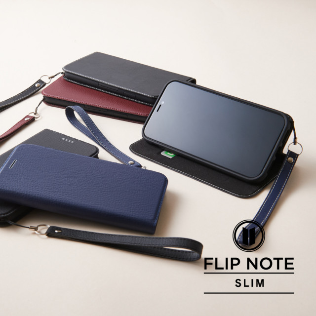 【iPhoneXR ケース】[FlipNote Slim]クラリーノ フリップノートケース (フラットネイビー)goods_nameサブ画像