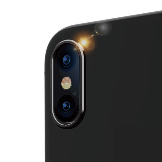 【iPhoneXS Max】[Lens Bumper]カメラレンズ保護アルミフレーム (ブラック)サブ画像