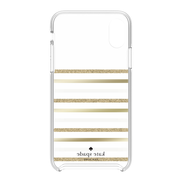 【iPhoneXR ケース】Protective Hardshell -FEEDER STRIPE gold/gold glitter/cream/clearサブ画像