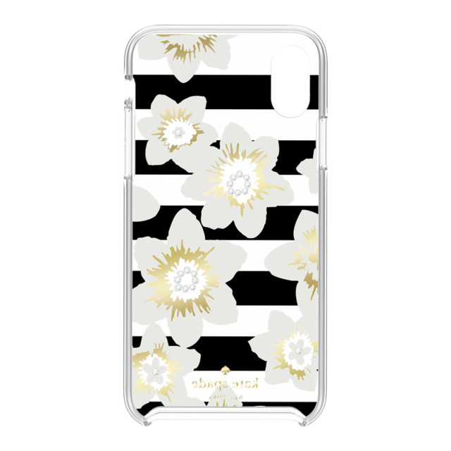 【iPhoneXR ケース】Protective Hardshell -GARDEN BLOOM black/cream/gold/crystal gems/clearサブ画像