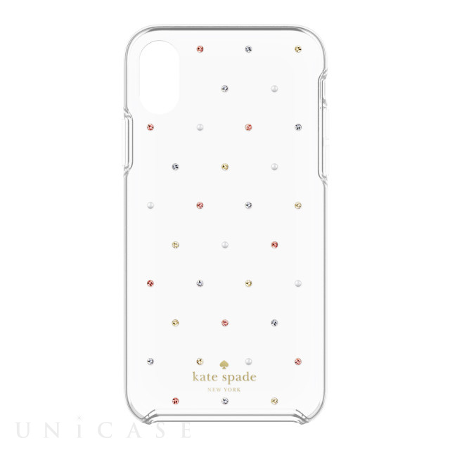 【iPhoneXR ケース】Protective Hardshell -PIN DOT gems/pearls/clear