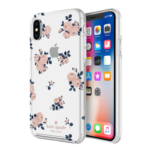 【iPhoneXS/X ケース】Protective Hardshell -HAPPY ROSE navy/pink /crystal gems/rose gold/gold/cleargoods_nameサブ画像