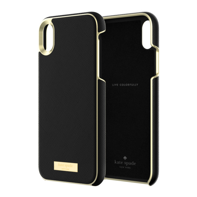 【iPhoneXR ケース】INLAY WRAP -SAFFIANO blackサブ画像