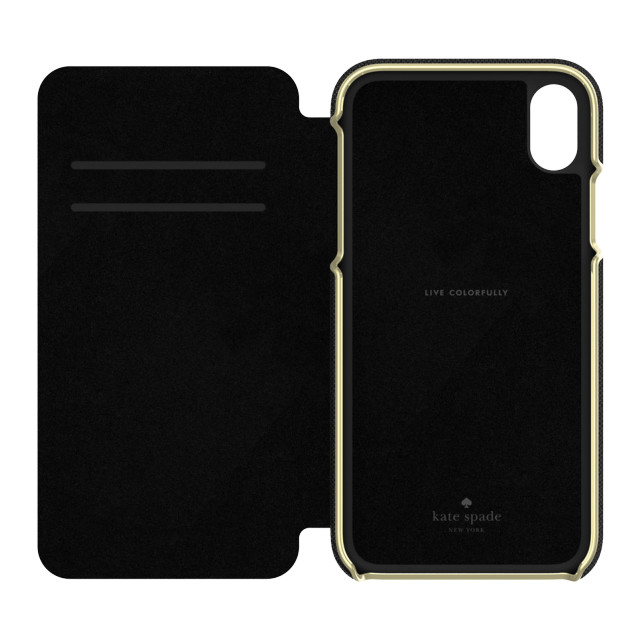 【iPhoneXR ケース】INLAY WRAP FOLIO -SAFFIANO blackgoods_nameサブ画像