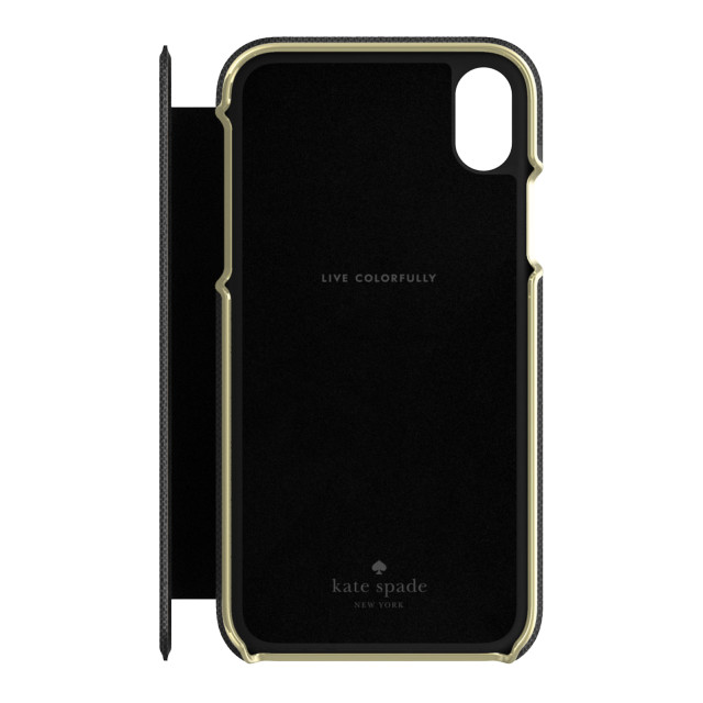 【iPhoneXR ケース】INLAY WRAP FOLIO -SAFFIANO blackサブ画像