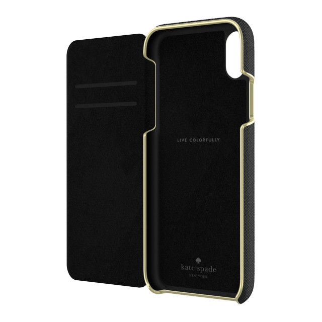 【iPhoneXR ケース】INLAY WRAP FOLIO -SAFFIANO blackgoods_nameサブ画像