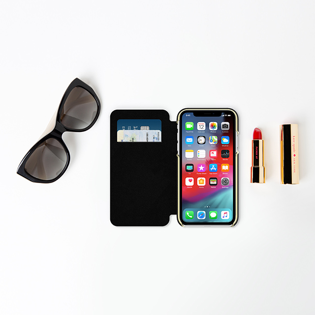 【iPhoneXR ケース】INLAY WRAP FOLIO -SAFFIANO blackサブ画像