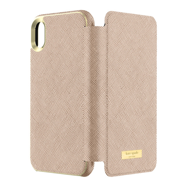 【iPhoneXR ケース】INLAY WRAP FOLIO -SAFFIANO rose goldgoods_nameサブ画像