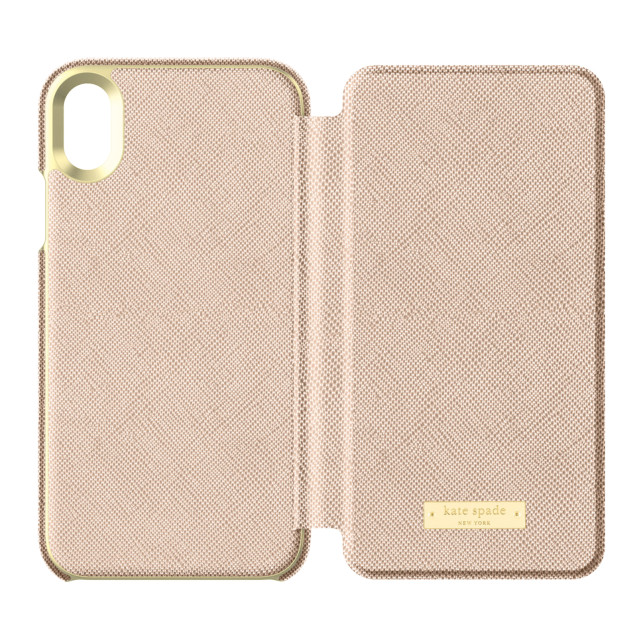 【iPhoneXR ケース】INLAY WRAP FOLIO -SAFFIANO rose goldサブ画像