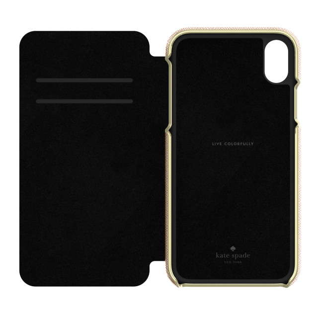 【iPhoneXR ケース】INLAY WRAP FOLIO -SAFFIANO rose goldサブ画像