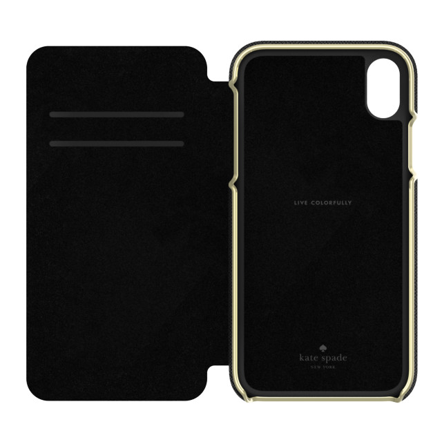 【iPhoneXR ケース】INLAY WRAP FOLIO -ROSE PERF blackサブ画像