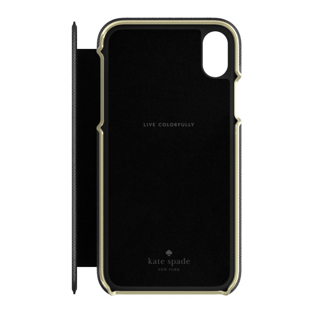 【iPhoneXR ケース】INLAY WRAP FOLIO -ROSE PERF blackサブ画像