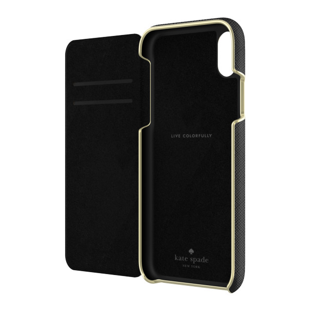 【iPhoneXR ケース】INLAY WRAP FOLIO -ROSE PERF blackサブ画像