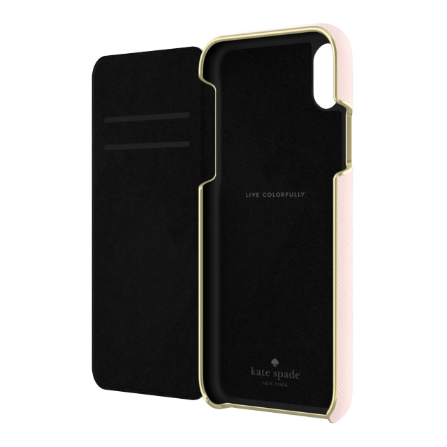 【iPhoneXR ケース】INLAY WRAP FOLIO -ROSE PERF rose quartzサブ画像