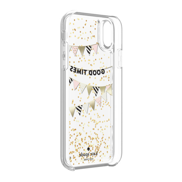 【iPhoneXR ケース】Liquid Glitter -GOOD TIMES gold foil/cream/black/gold glitter/cleargoods_nameサブ画像