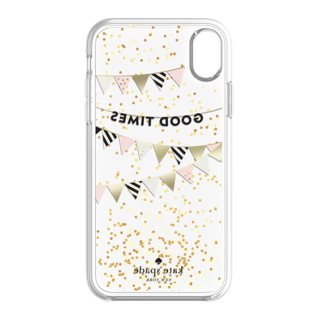 【iPhoneXR ケース】Liquid Glitter -GOOD TIMES gold foil/cream/black/gold glitter/cleargoods_nameサブ画像