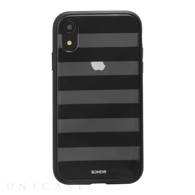 【iPhoneXR ケース】CLEAR COAT (BLACK STRIPE)