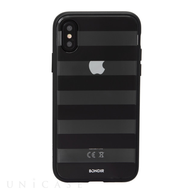 【iPhoneXS/X ケース】CLEAR COAT (BLACK STRIPE)