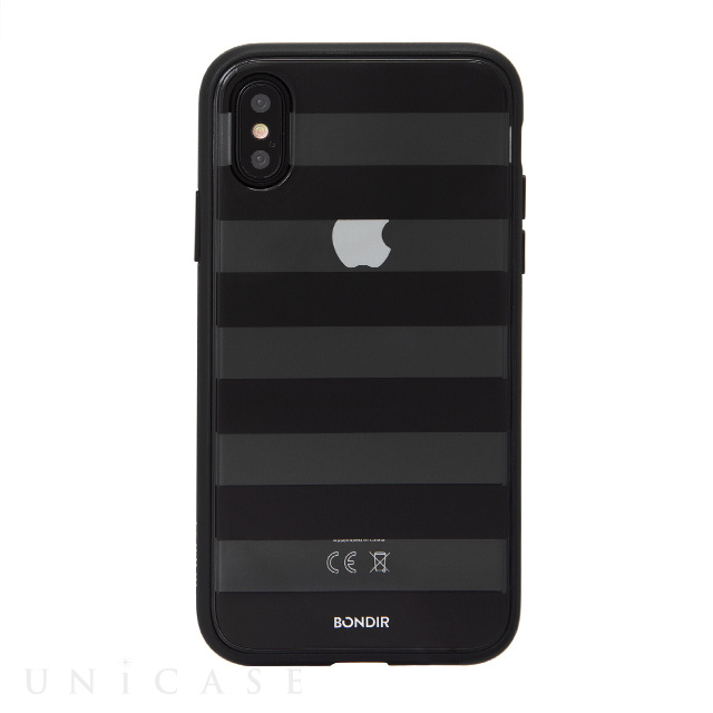 【iPhoneXS Max ケース】CLEAR COAT (BLACK STRIPE)