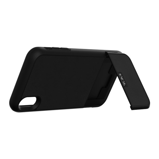 【iPhoneXS Max ケース】KICKSTAND CARD CASE (Black Leather)サブ画像