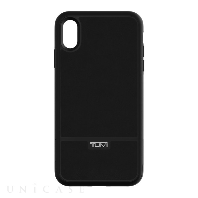 【iPhoneXS Max ケース】KICKSTAND CARD CASE (Black Leather)