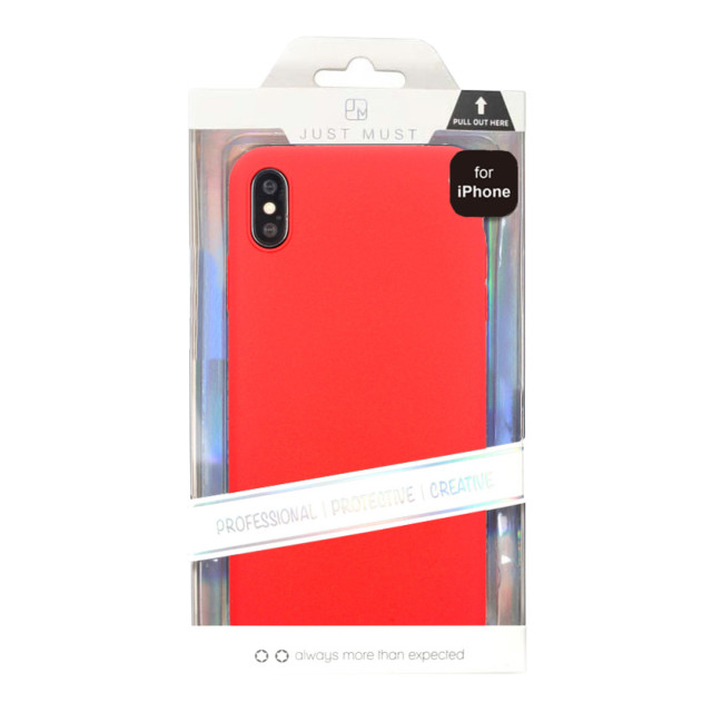 【iPhoneXS/X ケース】EXTRA SLIM SILICONE CASE (Red)サブ画像