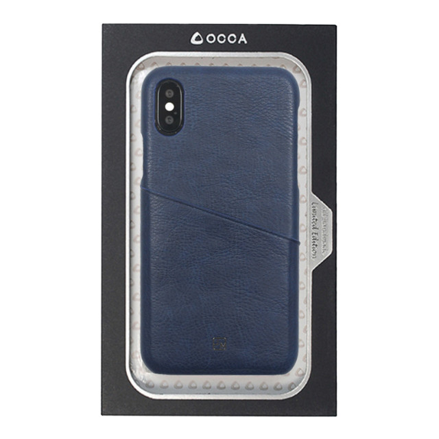 【iPhoneXS/X ケース】ANTIQUE POCKET (Navy)サブ画像