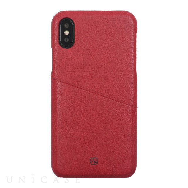 【iPhoneXS/X ケース】ANTIQUE POCKET (Wine Red)