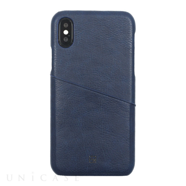 【iPhoneXS/X ケース】ANTIQUE POCKET (Navy)