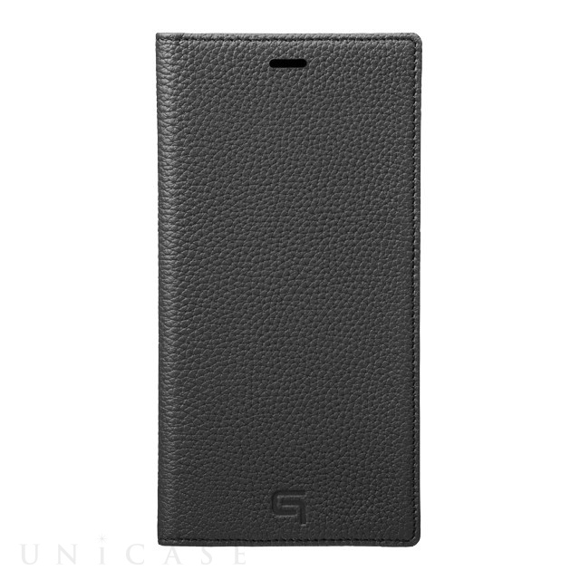 【iPhoneXS Max ケース】Shrunken-Calf Leather Book Case (Black)