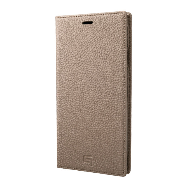 【iPhoneXS Max ケース】Shrunken-Calf Leather Book Case (Taupe)サブ画像