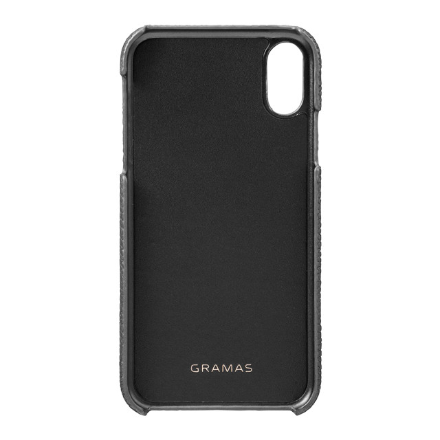 【iPhoneXR ケース】Shrunken-Calf Leather Shell Case (Black)サブ画像